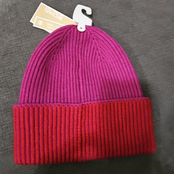 Michael Kors Women's colorblocked Plaited Fisherman Rib Cuff Beanie Win… - Picture 5 of 11